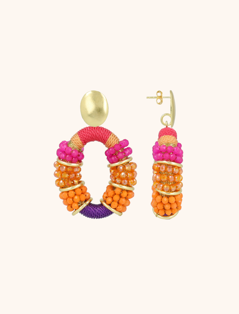Oranje Oorbellen Elle Combi Oval Deluxe Mlott-theme.productDescriptionPage.SEO.byTheBrand