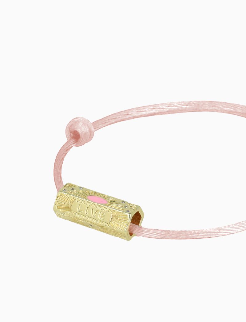 Bracelet Live Charm - Gold/Pink