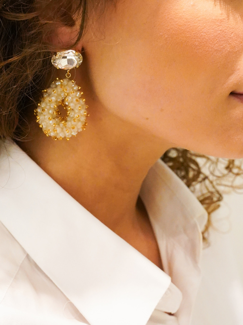 Nude Earrings Double Stones Strass Drop S lott-theme.productDescriptionPage.SEO.byTheBrand
