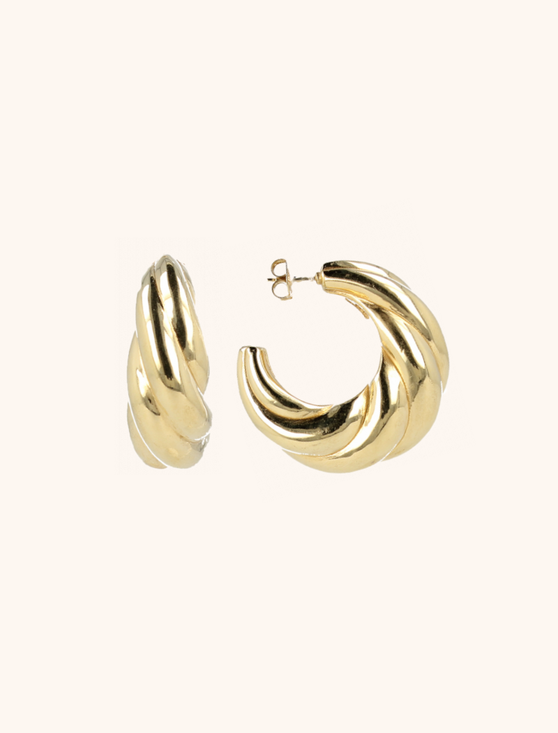 Classic Twist Creole L earrings