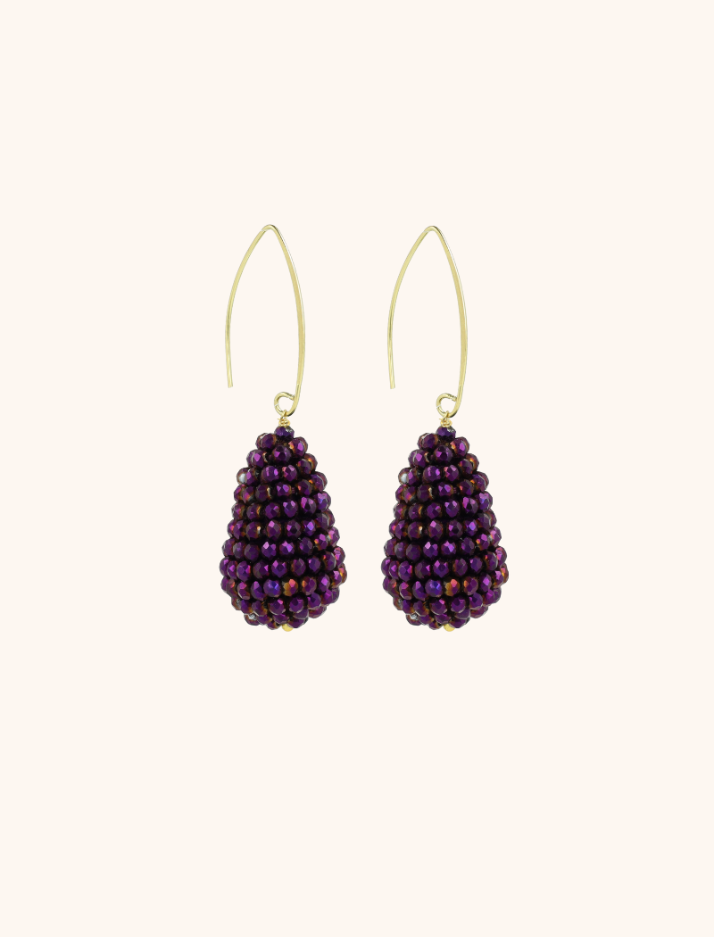 Metallic Green Purple Earrings Amy Cone S