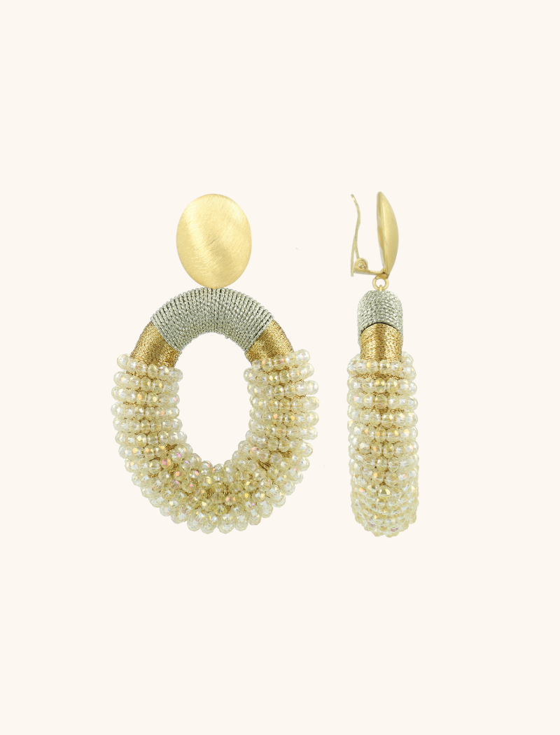 Ivory Earrings Yara Oval L Cliplott-theme.productDescriptionPage.SEO.byTheBrand