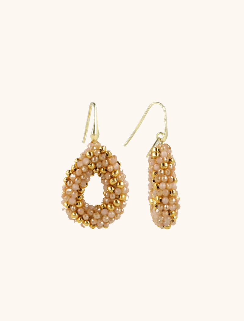 Beige Tangerine Earrings Berry Drop S