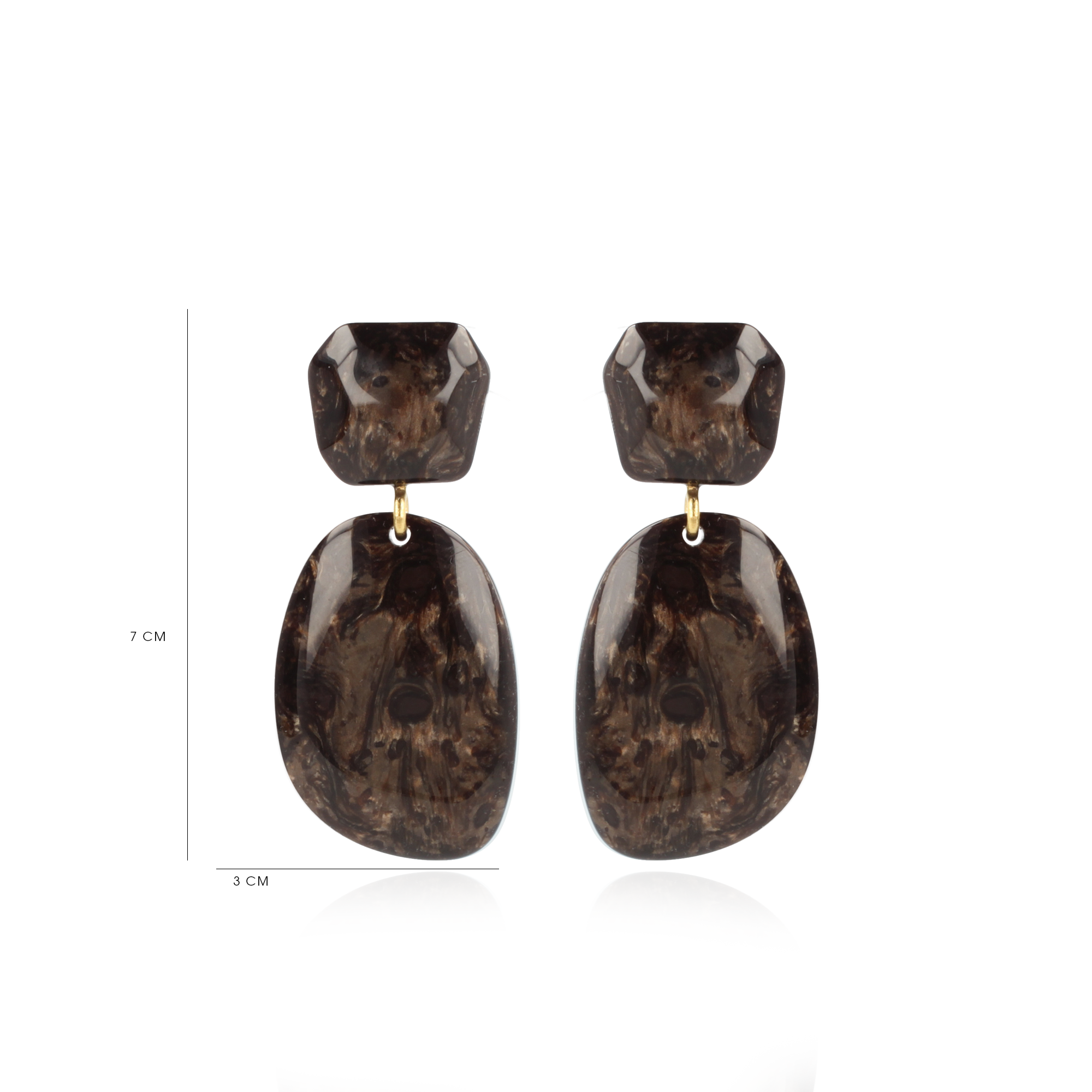 Marble Brown Asymmetrical Double Oval M Resin lott-theme.productDescriptionPage.SEO.byTheBrand