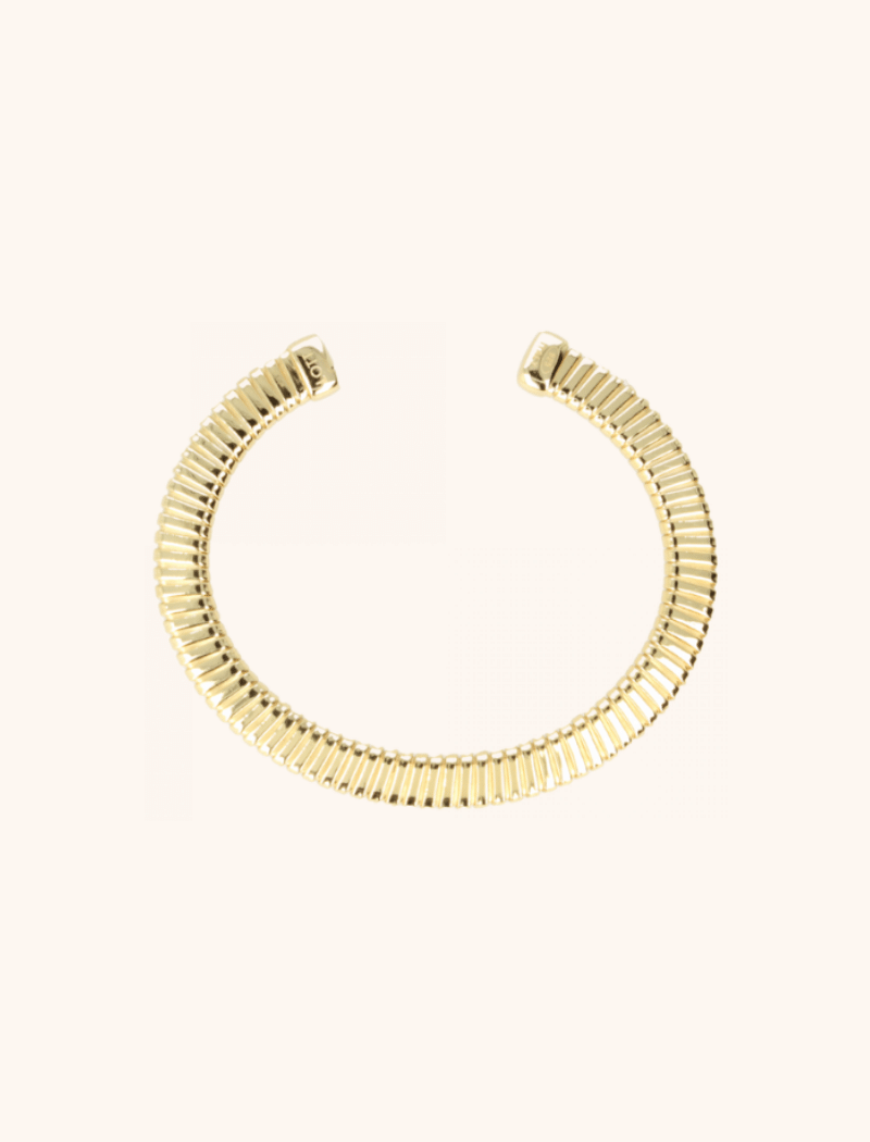 Gold color bracelet bangle Striped Mile
