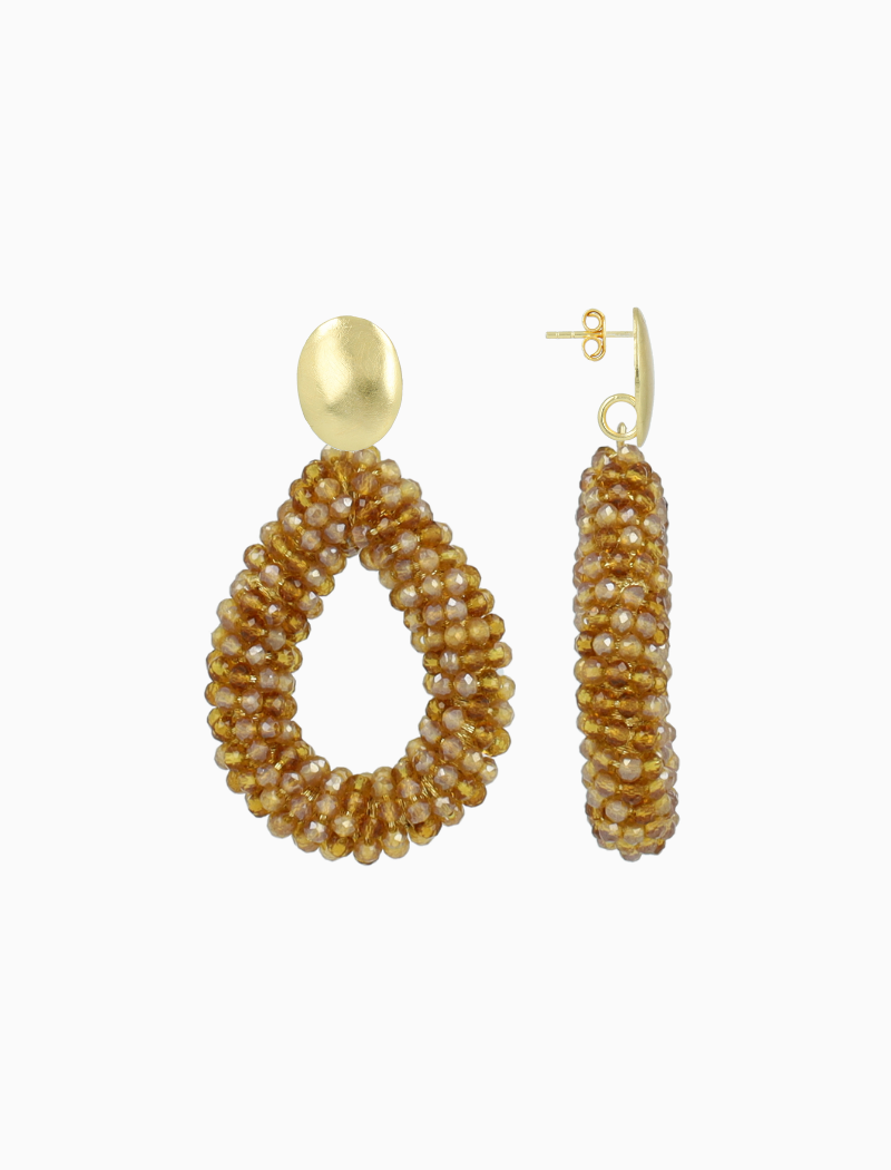 Bruine Oorbellen Berry Drop L