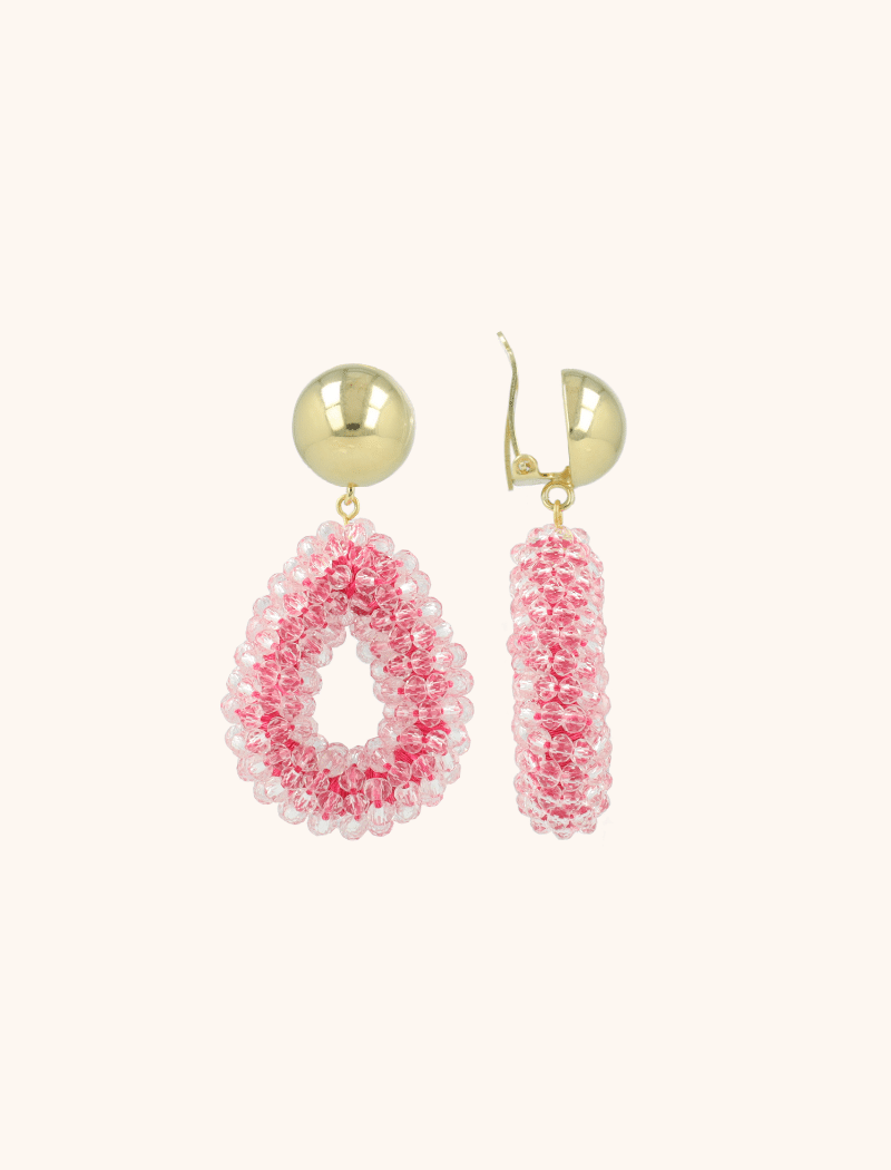 Light Pink Earrings Berry Drop S Clip