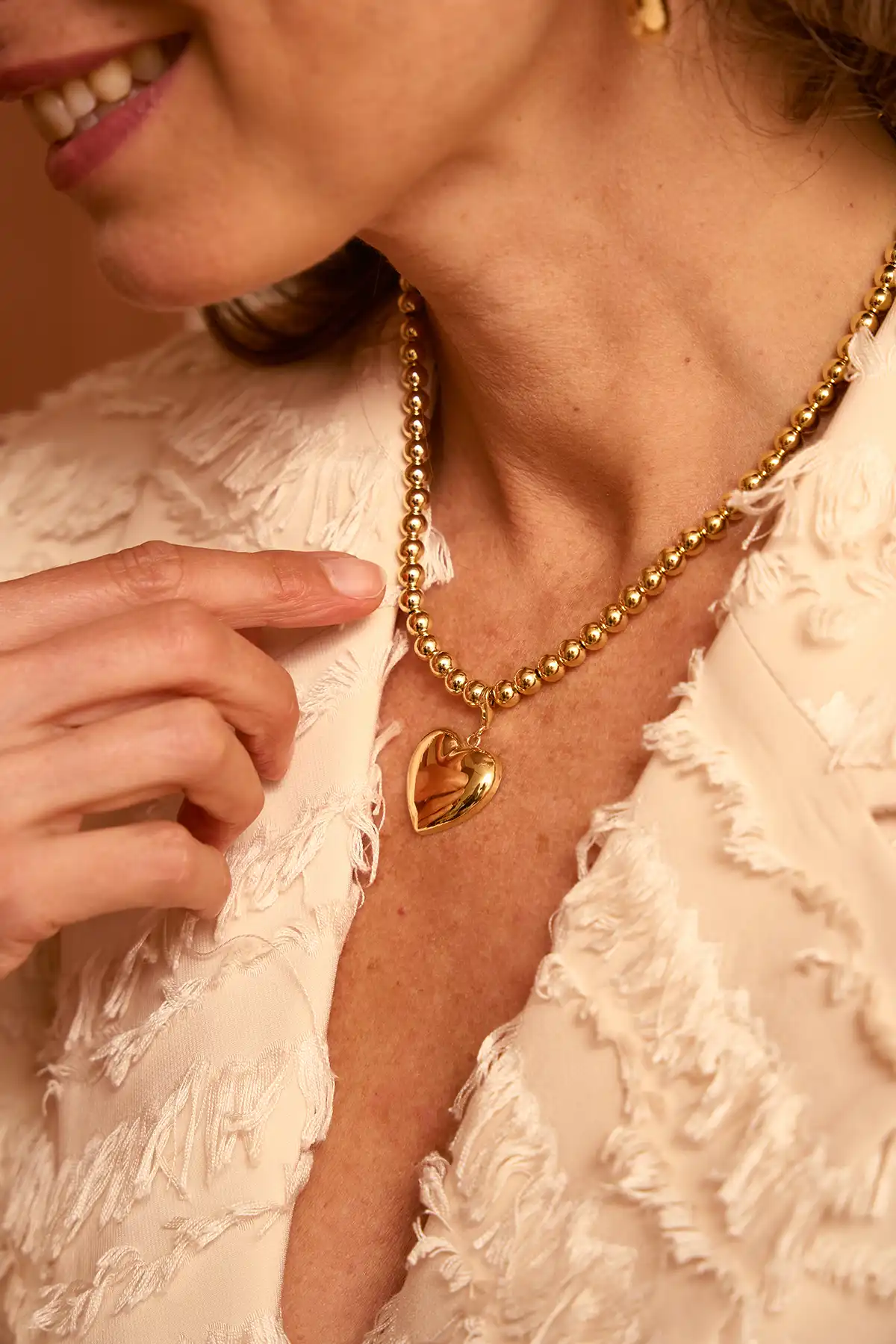 Gouden ketting Hart M