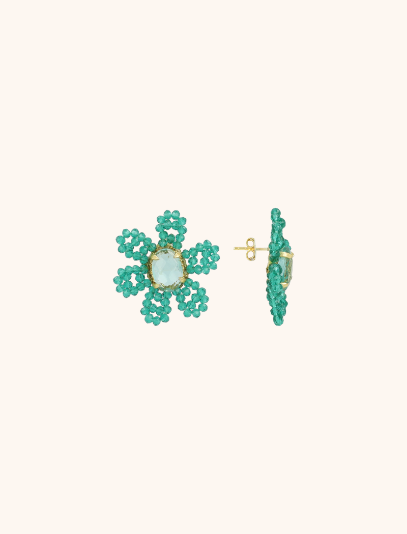 Turquoise Oorbellen Madelief Blooming Flower Mlott-theme.productDescriptionPage.SEO.byTheBrand