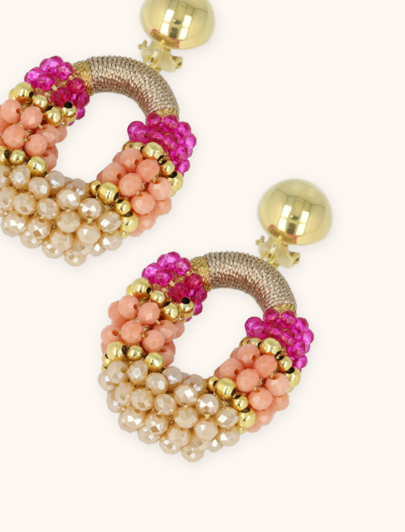 Fuchsia Tangerine Oorbellen Viv Combi Ovaal Mlott-theme.productDescriptionPage.SEO.byTheBrand