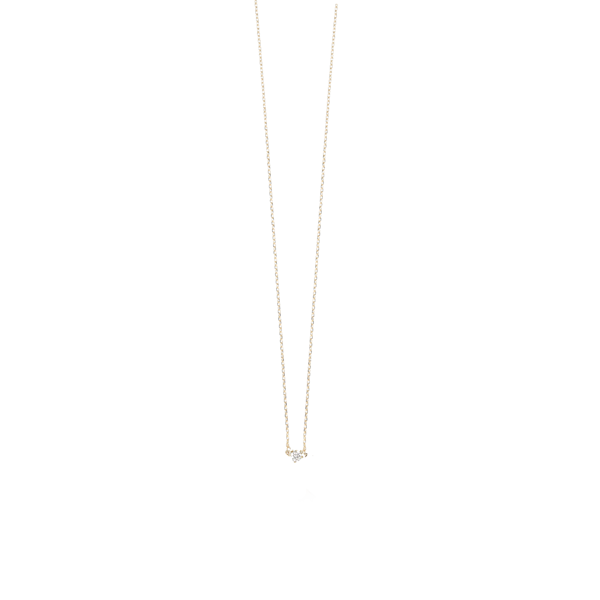 9 Karat Halskette Ein Diamant