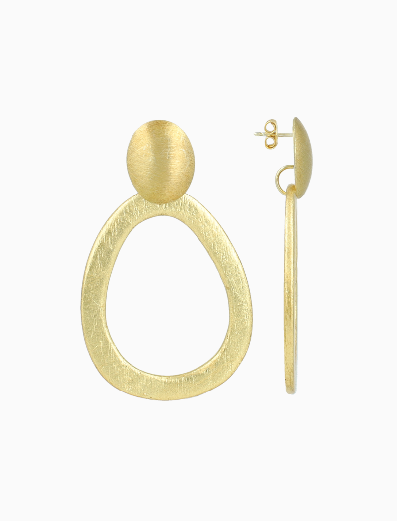 Goudkleurige Oorbellen Milou Open Drop M