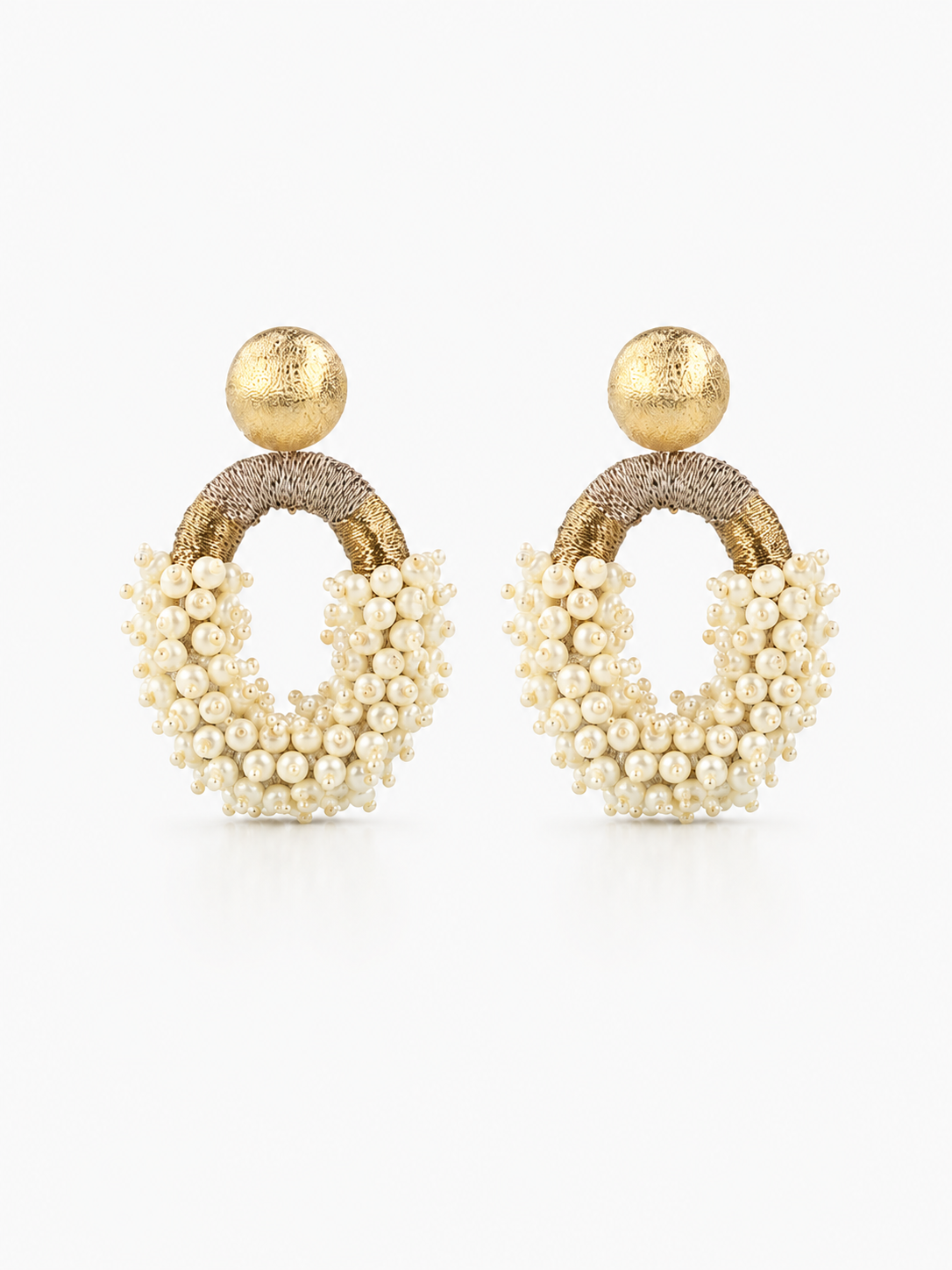 Brass - Gold Combi Oval M Pearl