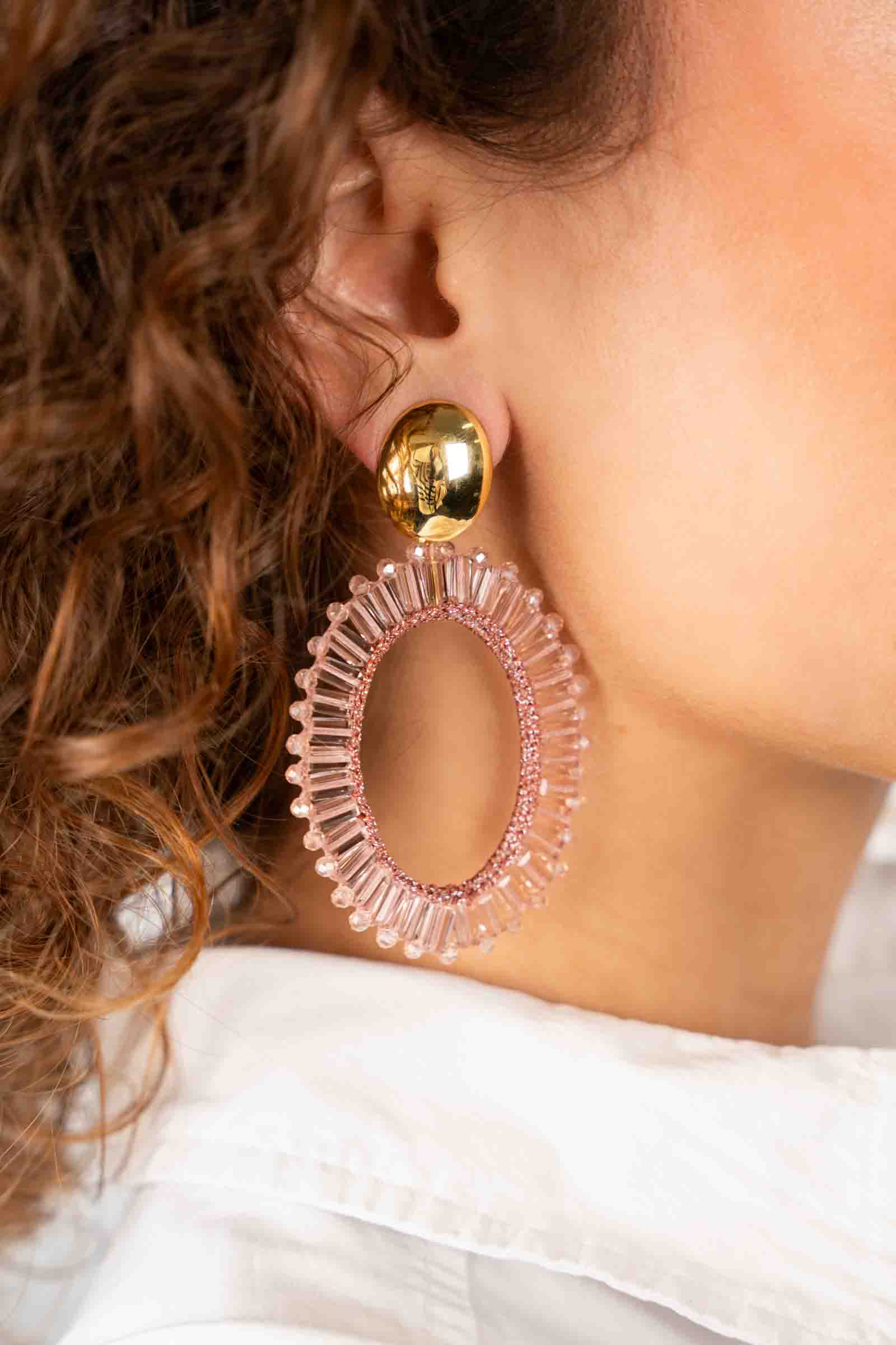 Oud Roze Oorbellen Tonal Naomi Ovaal L lott-theme.productDescriptionPage.SEO.byTheBrand