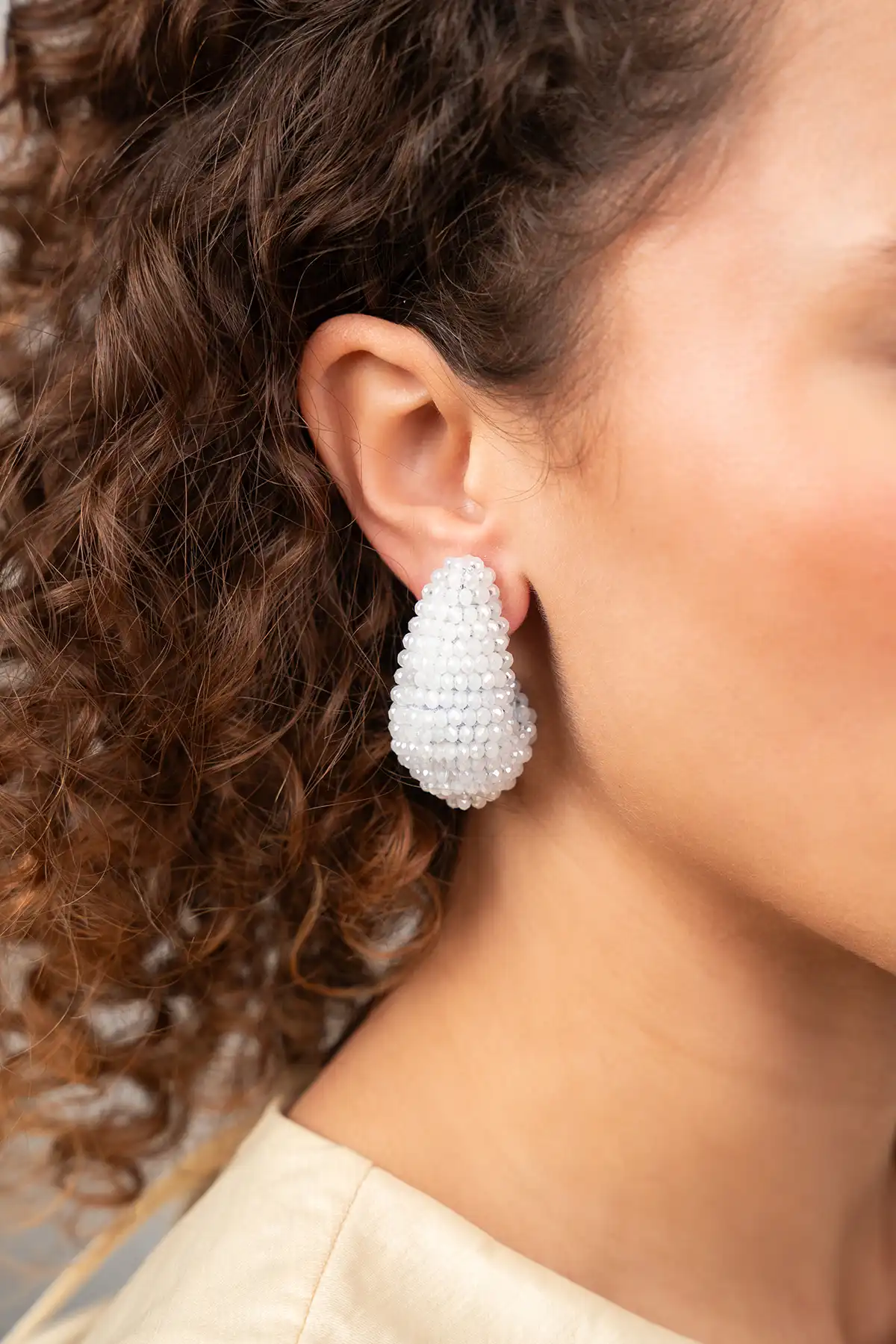 Crystal Silver Oorbellen Nadine Teardrop Creole Mlott-theme.productDescriptionPage.SEO.byTheBrand