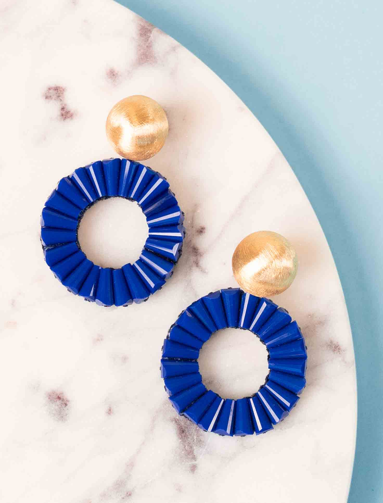 Blue Earrings Open Circle Daneelott-theme.productDescriptionPage.SEO.byTheBrand