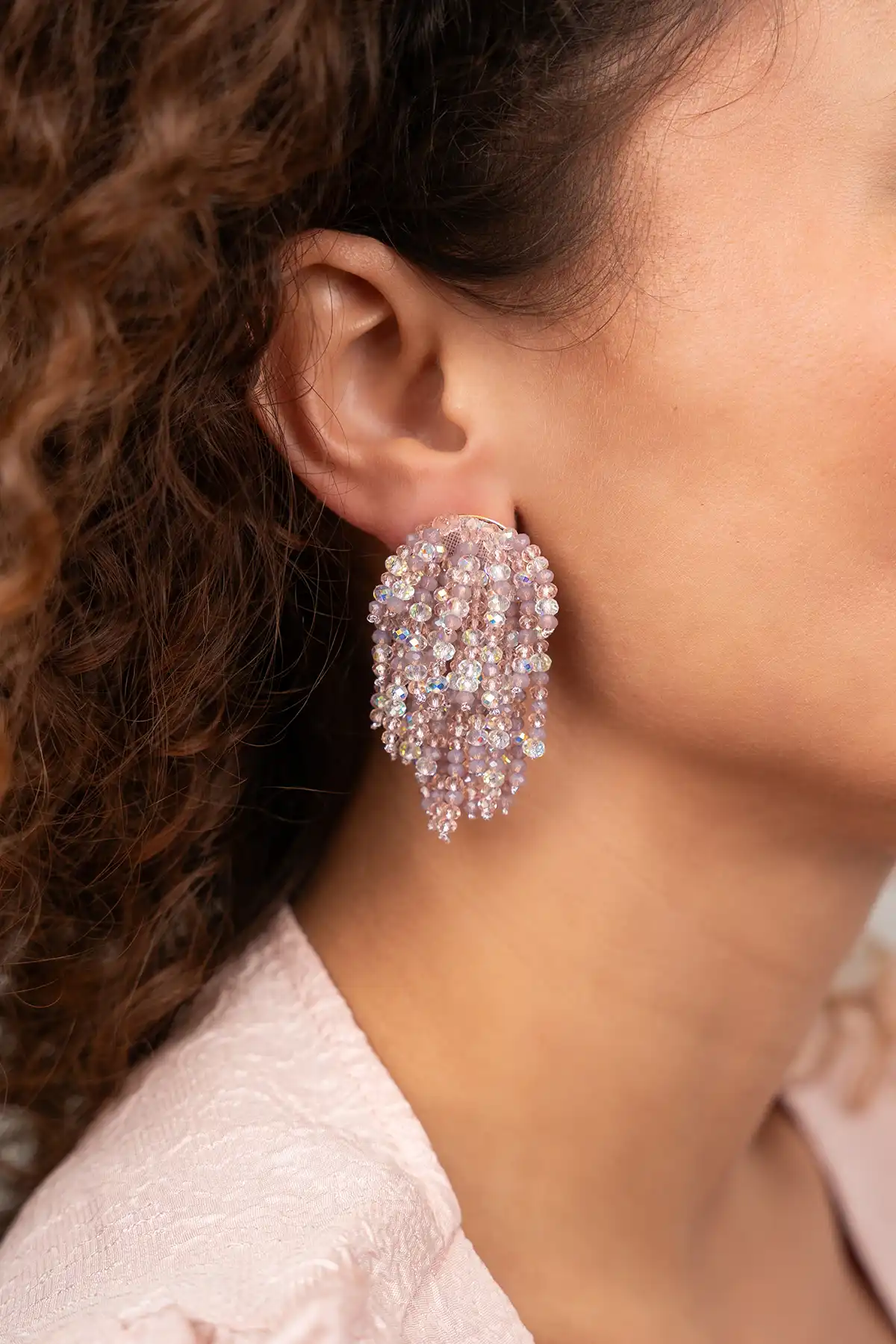 Crystal Lilac Mix Earrings Babette Glassberry Waterfall S  lott-theme.productDescriptionPage.SEO.byTheBrand