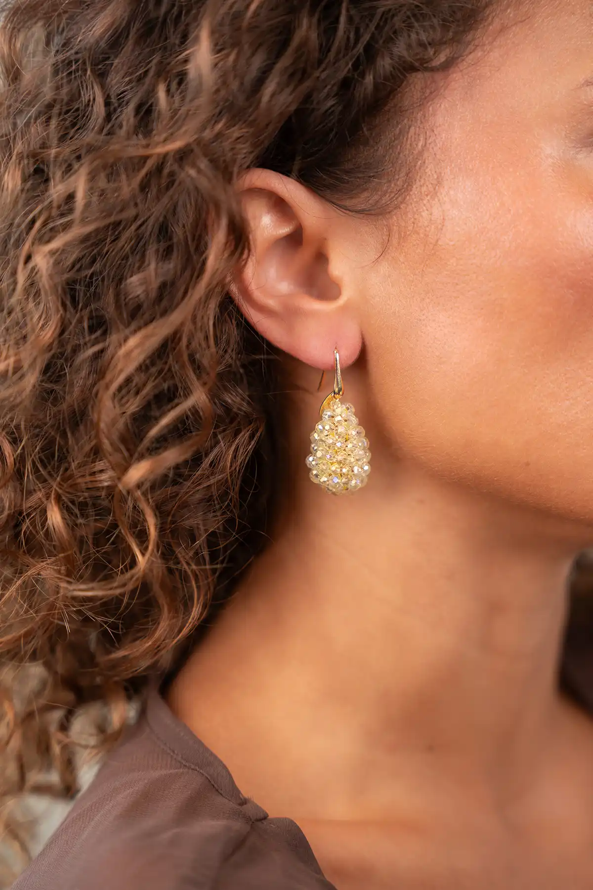 Goudkleurige Oorbellen Amy Cone XS