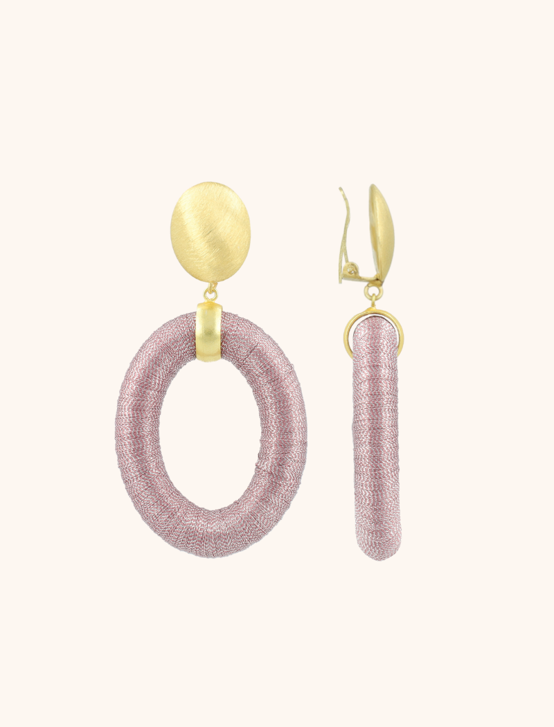 Lilac Earrings Faye Oval L Clip