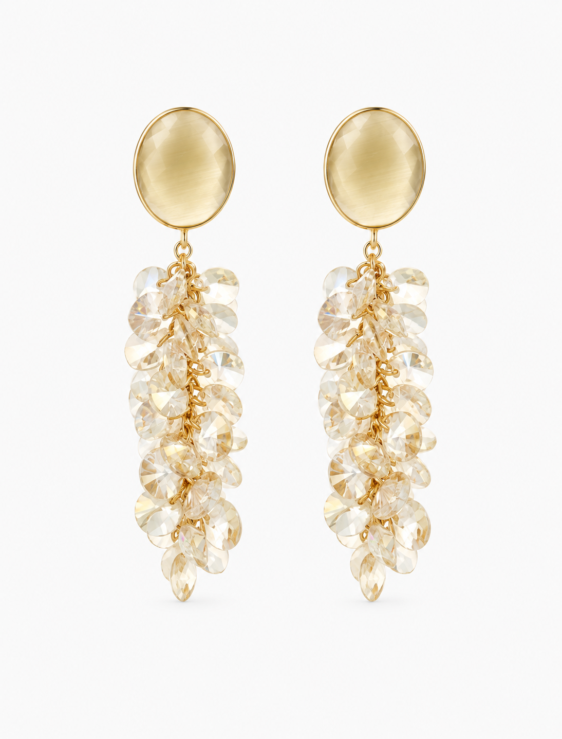 Lonneke – Cluster of Thick Sequins Oorbellen – Wax