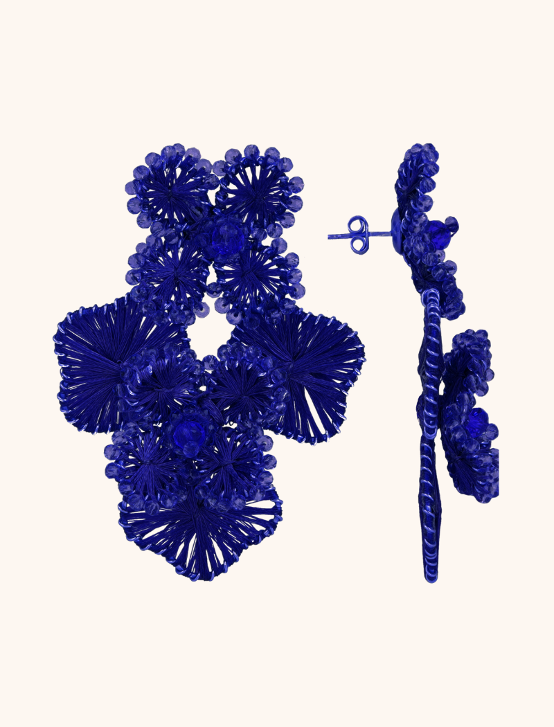 Blue Earrings Debby Double Flower Llott-theme.productDescriptionPage.SEO.byTheBrand