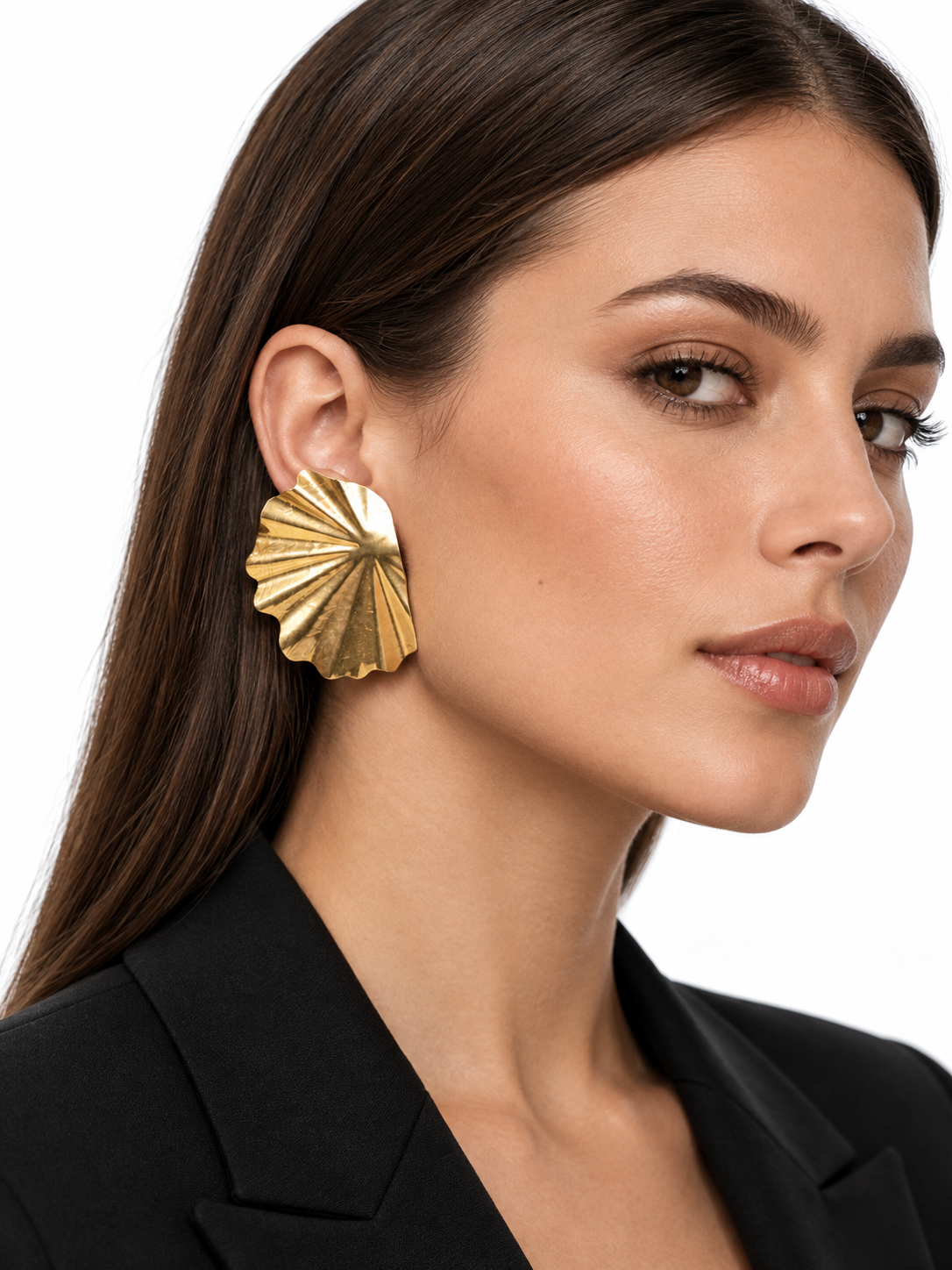 CL Earring Leaf L - Gold