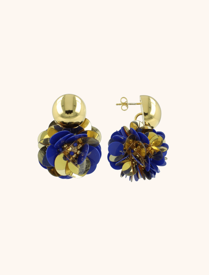 Blue Gold Colored Earrings Sequin Globe M Butterflylott-theme.productDescriptionPage.SEO.byTheBrand