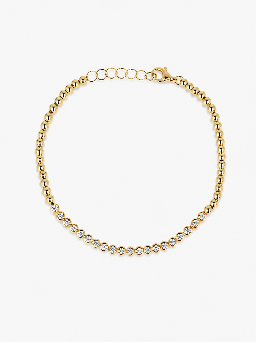 Eingefasstes Zirkonia Tennis -Kristallarmband