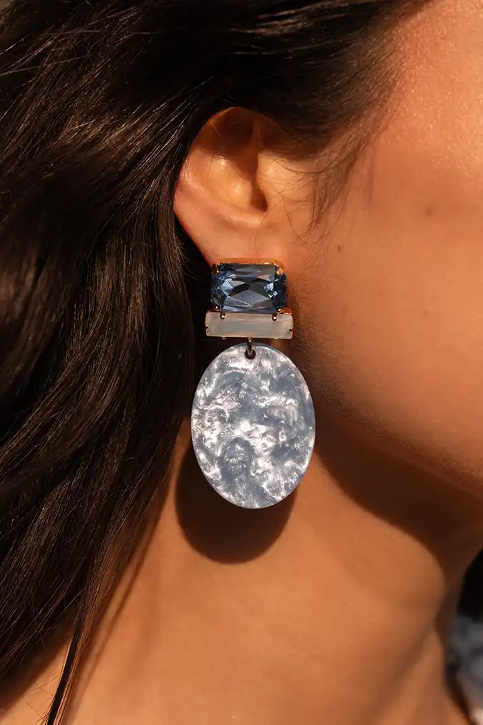 Marble Azure Earrings Oval S Strass Rectangle lott-theme.productDescriptionPage.SEO.byTheBrand