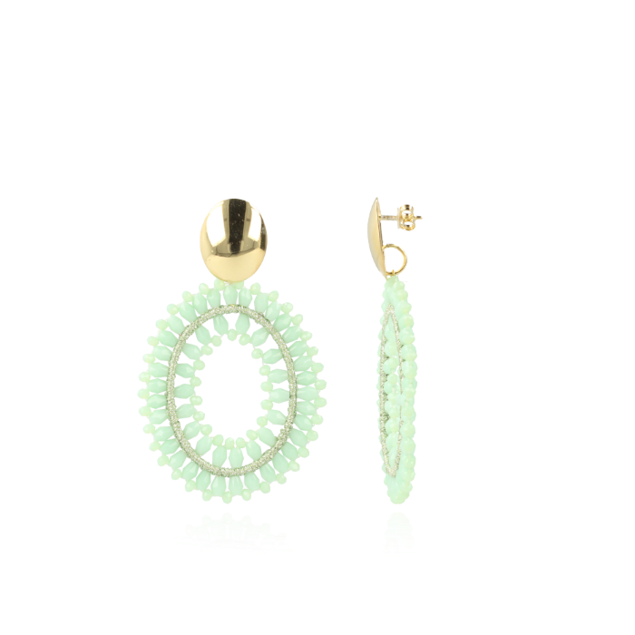 Licht turquoise oorbellen Noa Double Stones Oval Llott-theme.productDescriptionPage.SEO.byTheBrand