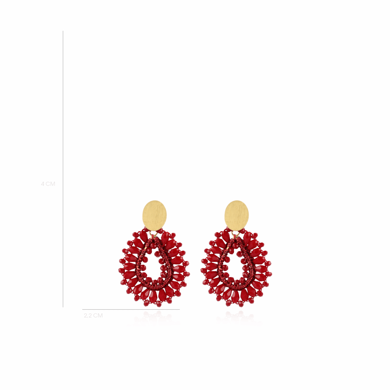 Rode oorbellen Robin Silk Drop Crystal Slott-theme.productDescriptionPage.SEO.byTheBrand