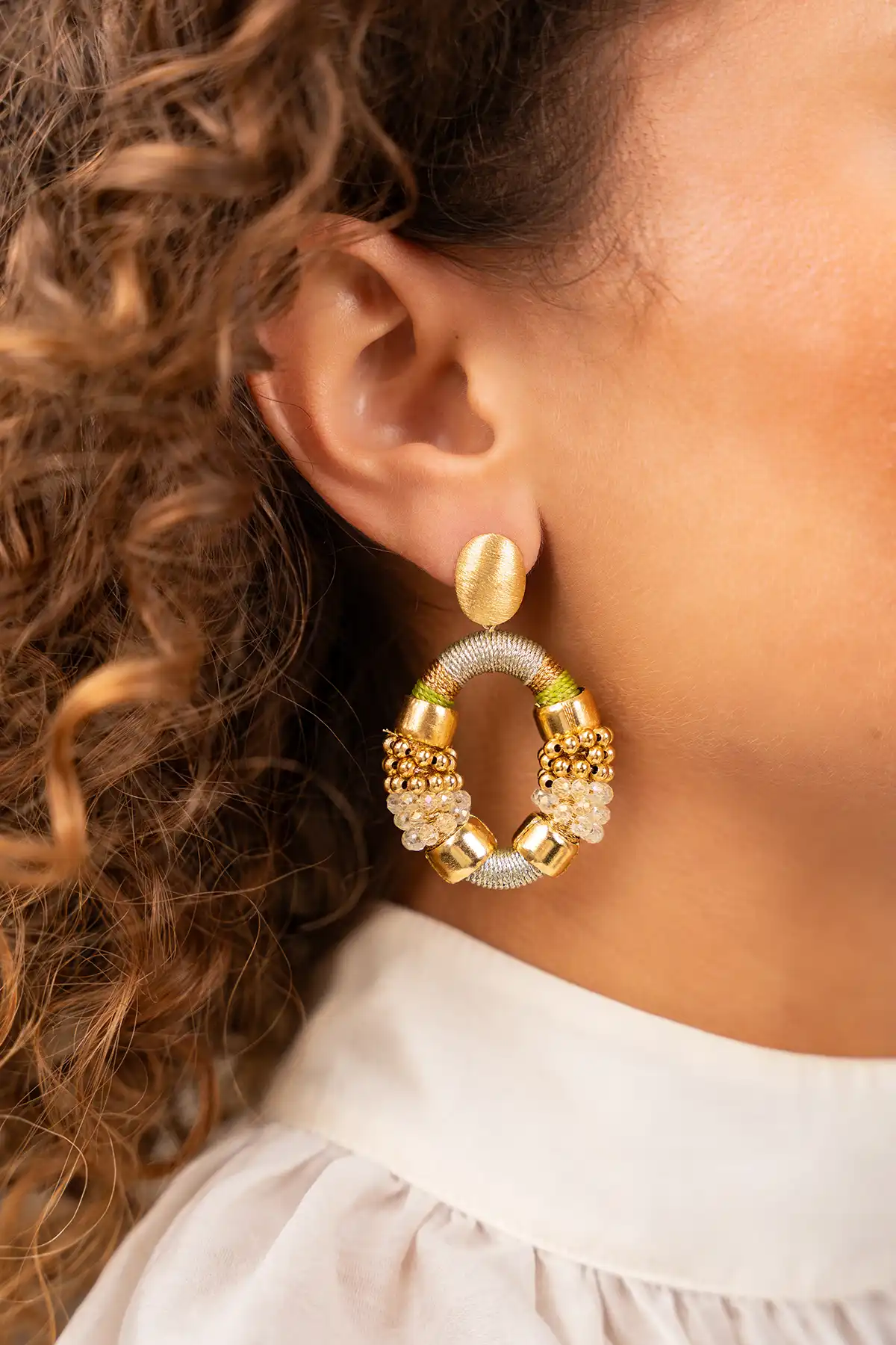 Cool Green Earrings Caroline Oval M Premiumlott-theme.productDescriptionPage.SEO.byTheBrand