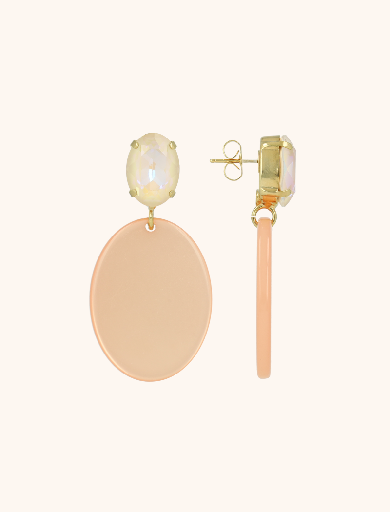 Coral Earrings Isabella Oval S  