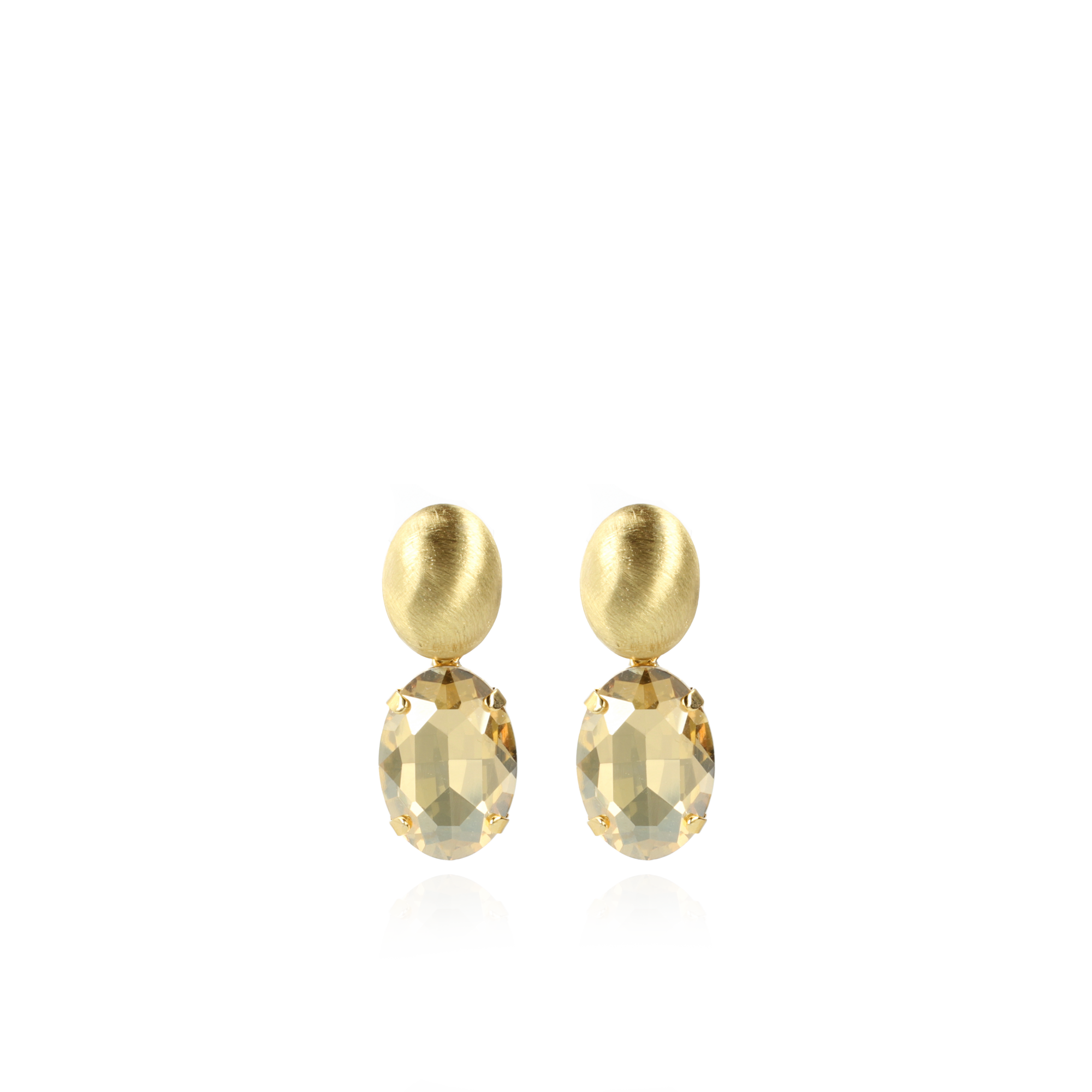 Zirconia Earrings Amelie Oval Shadow