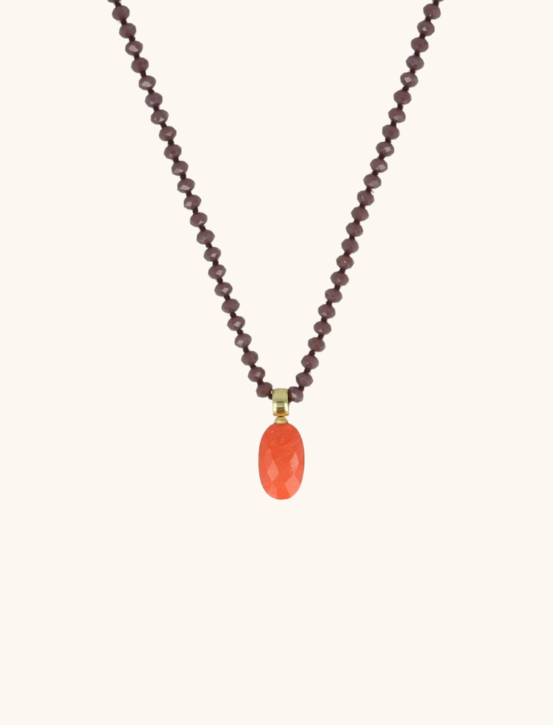 Paarse Ketting Jonne Glassbead With Stonelott-theme.productDescriptionPage.SEO.byTheBrand
