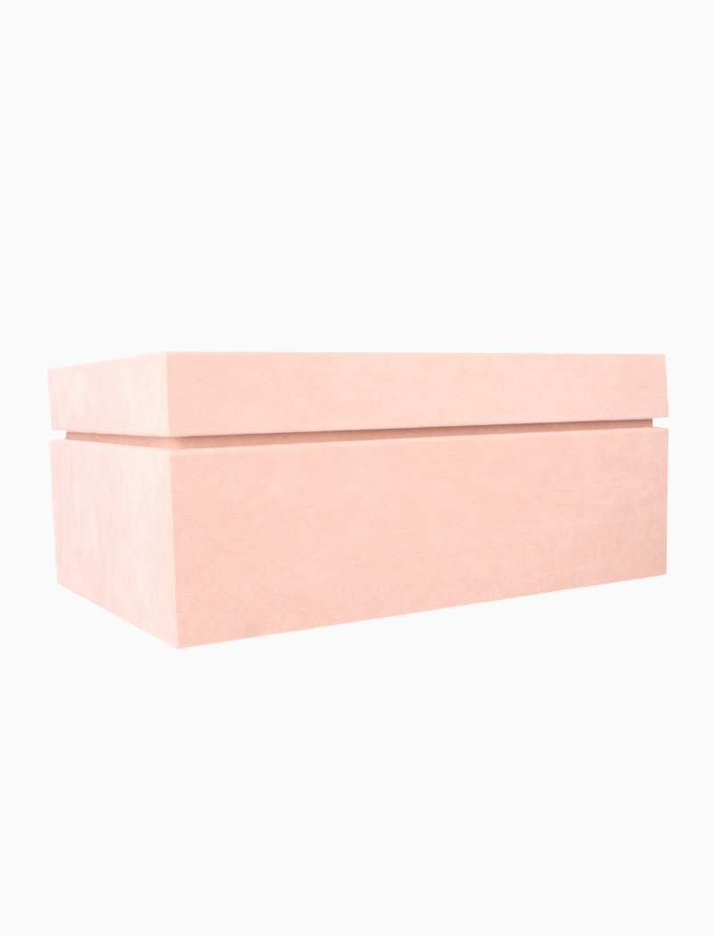 Roze Velvet Sieradenbox 8 Paar - M