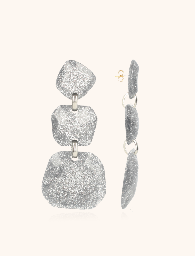Zilveren Glitter Oorbellen Lyra Triple Statementlott-theme.productDescriptionPage.SEO.byTheBrand