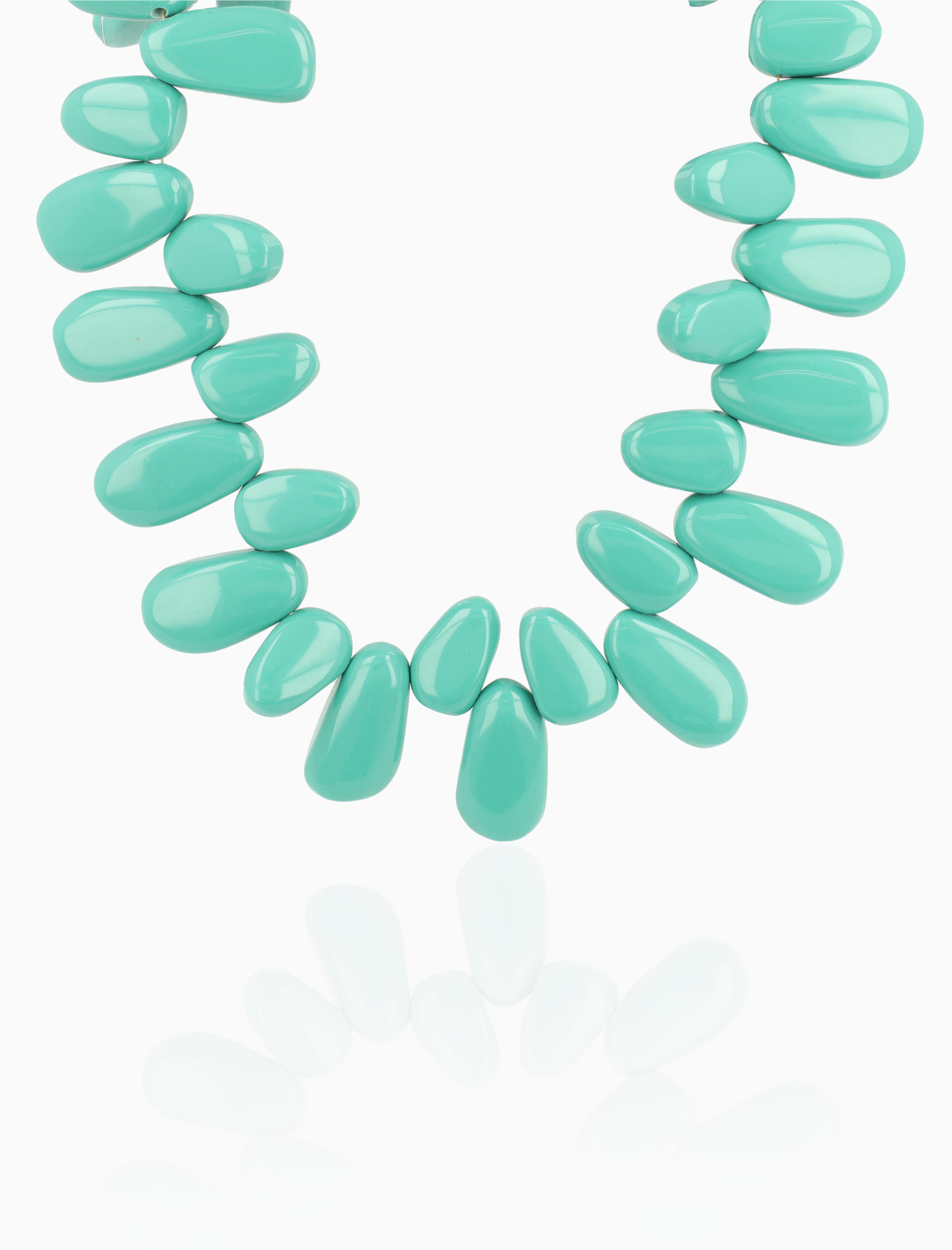 Aqua Green Kette Judith Resin Beaded