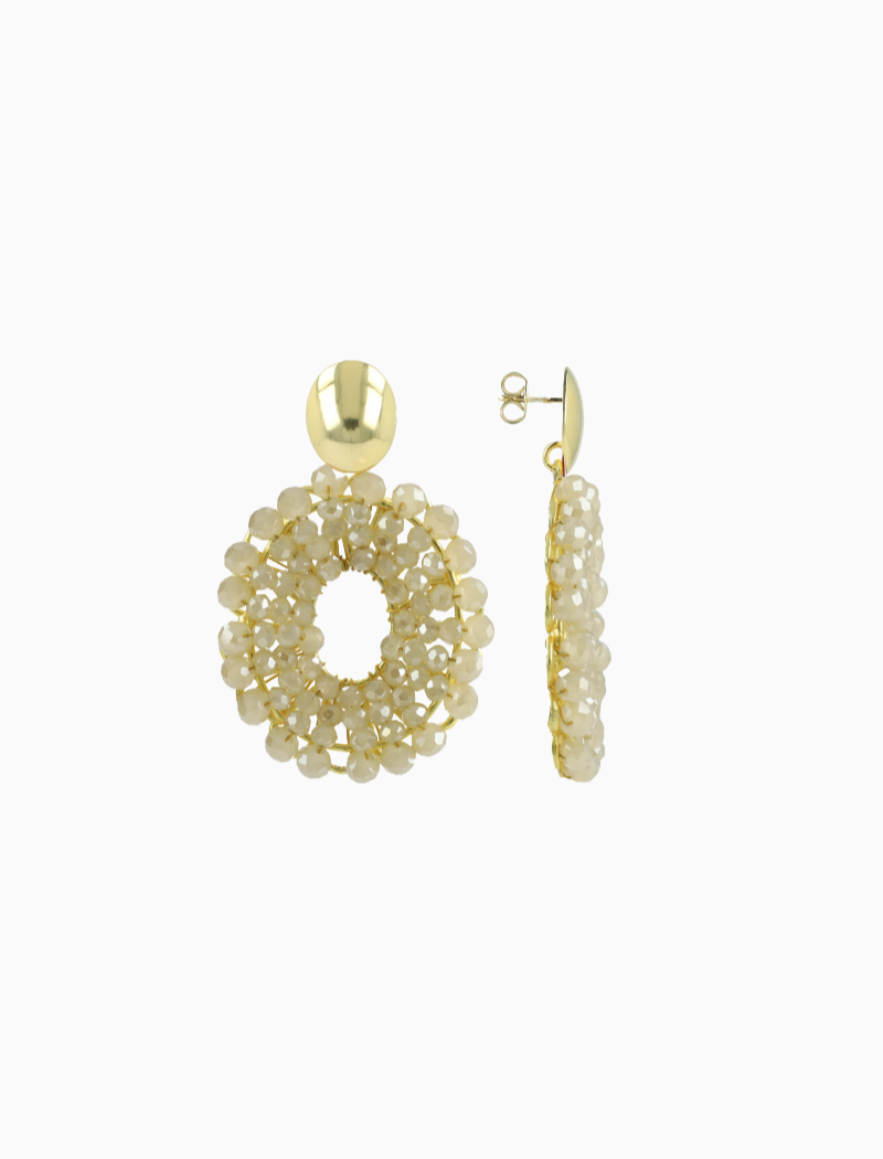 Nude Oorbellen Mia Open Oval S