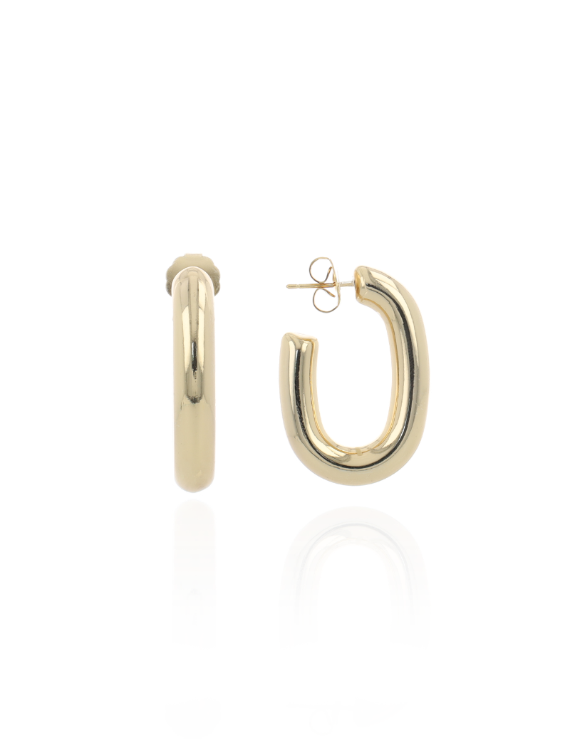 Sorelle - CL Earring Oval Tube M - Soft Gold