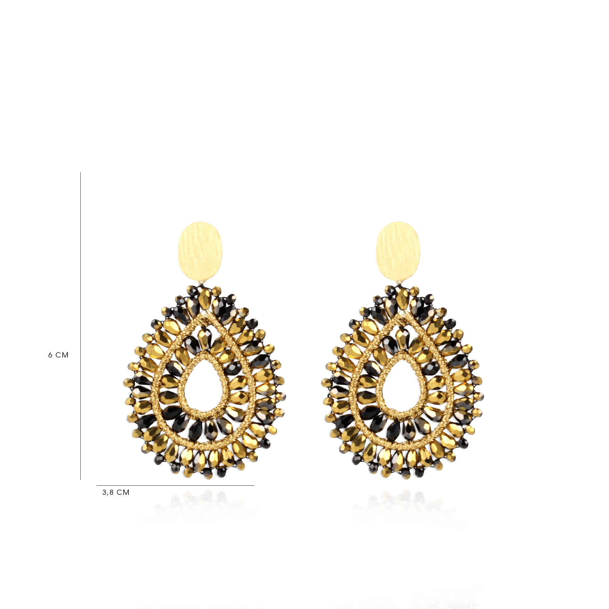 Gold-coloured Earrings Alice Drop Double Crystallott-theme.productDescriptionPage.SEO.byTheBrand