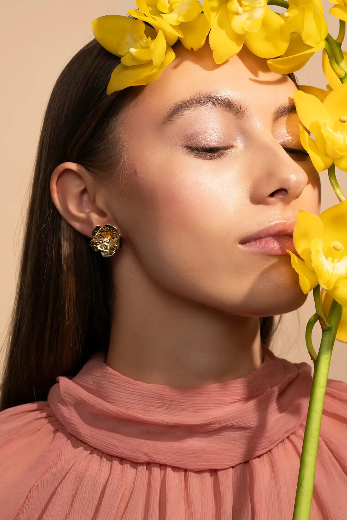 Gold Oorbellen Senna Flower S