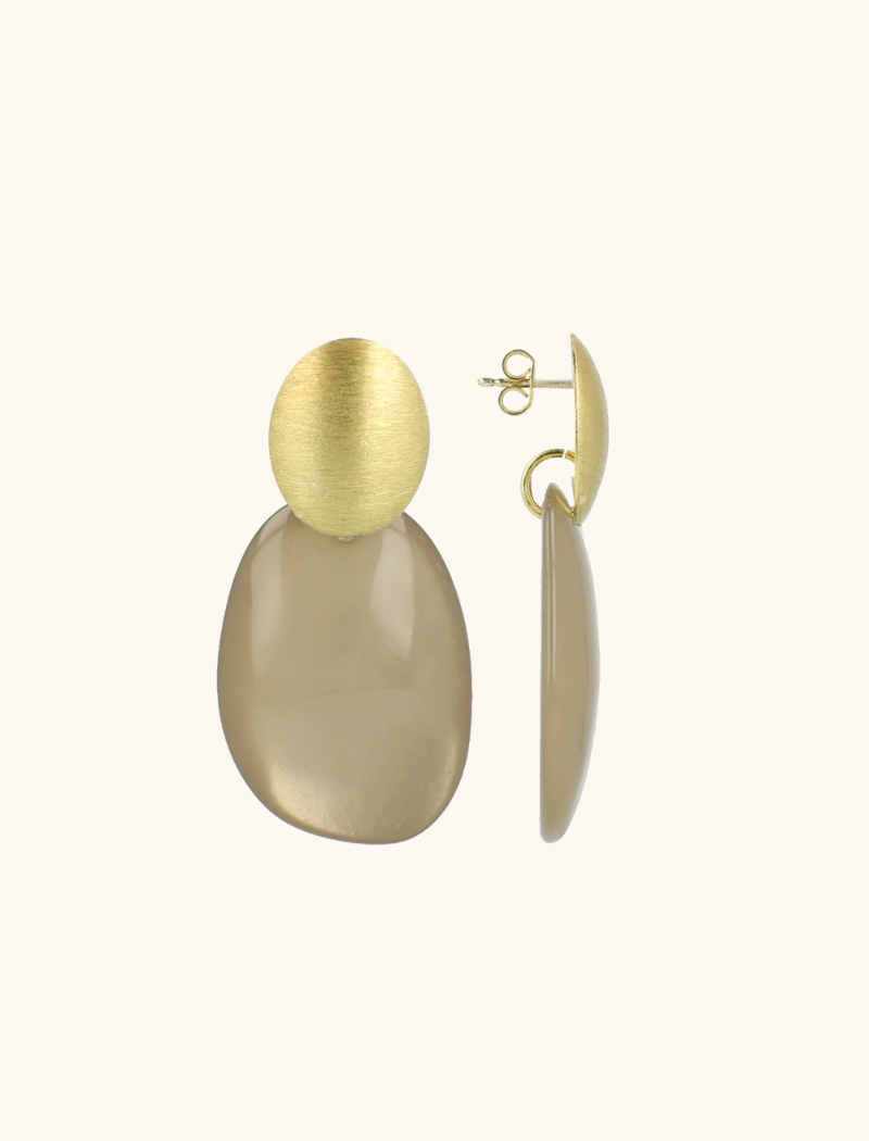 Beige Oorbellen Little Sara Asymmetric Ovaal Slott-theme.productDescriptionPage.SEO.byTheBrand