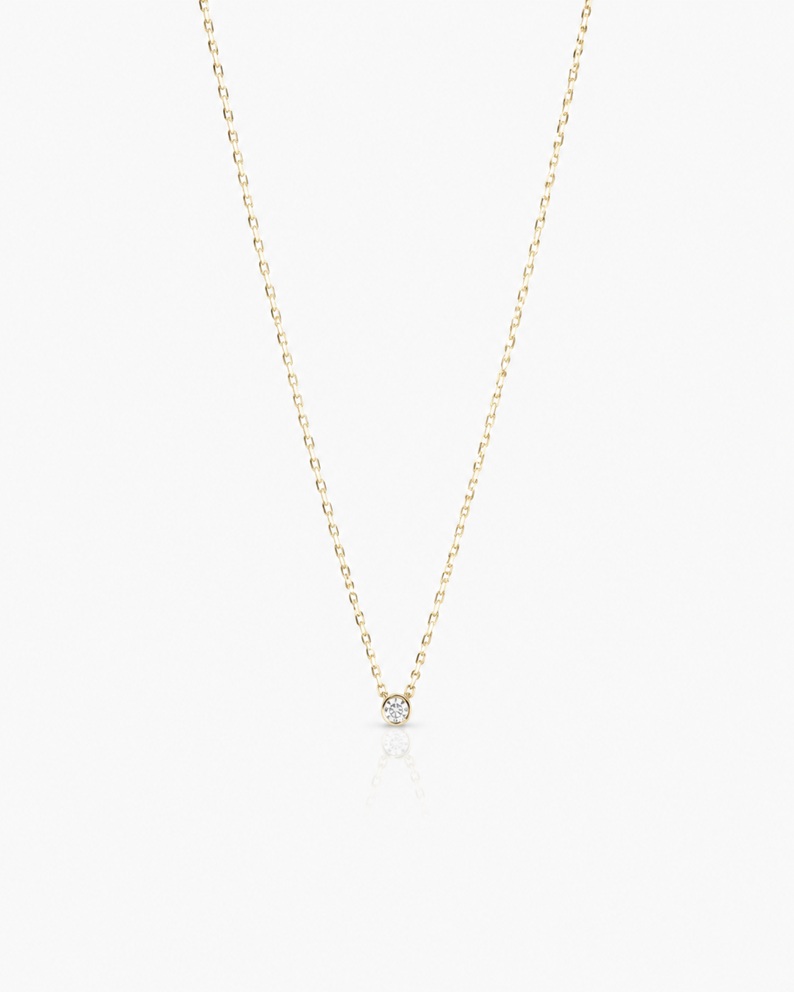SY Necklace One Diamond - Gold