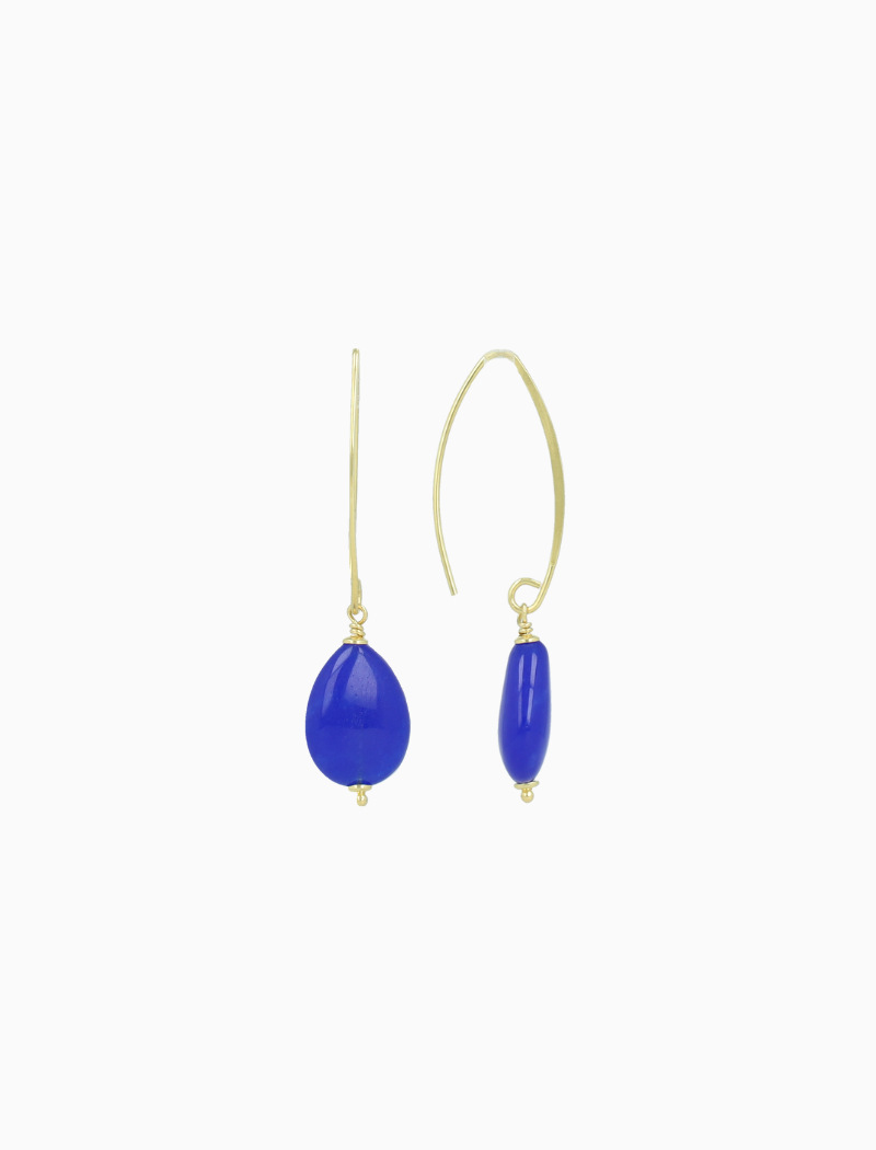 Blauwe Oorbellen Mina Drop S