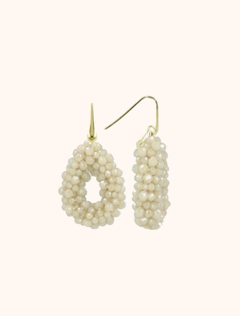 Beige Oorbellen Berry Drop S