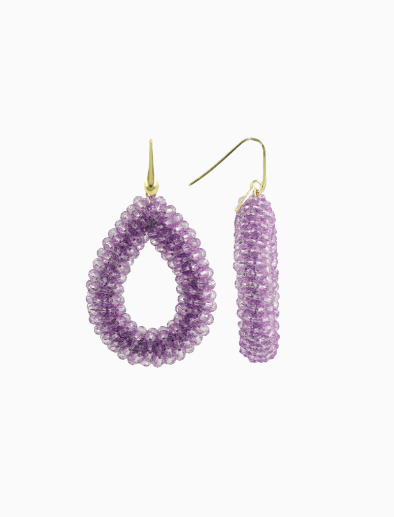 Dark Purple Earrings Berry Drop L
