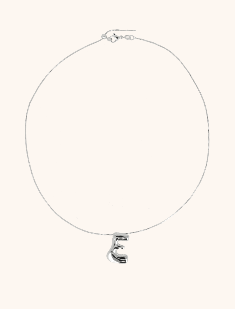 Silver Cartoon Initial Necklace - Adjustablelott-theme.productDescriptionPage.SEO.byTheBrand