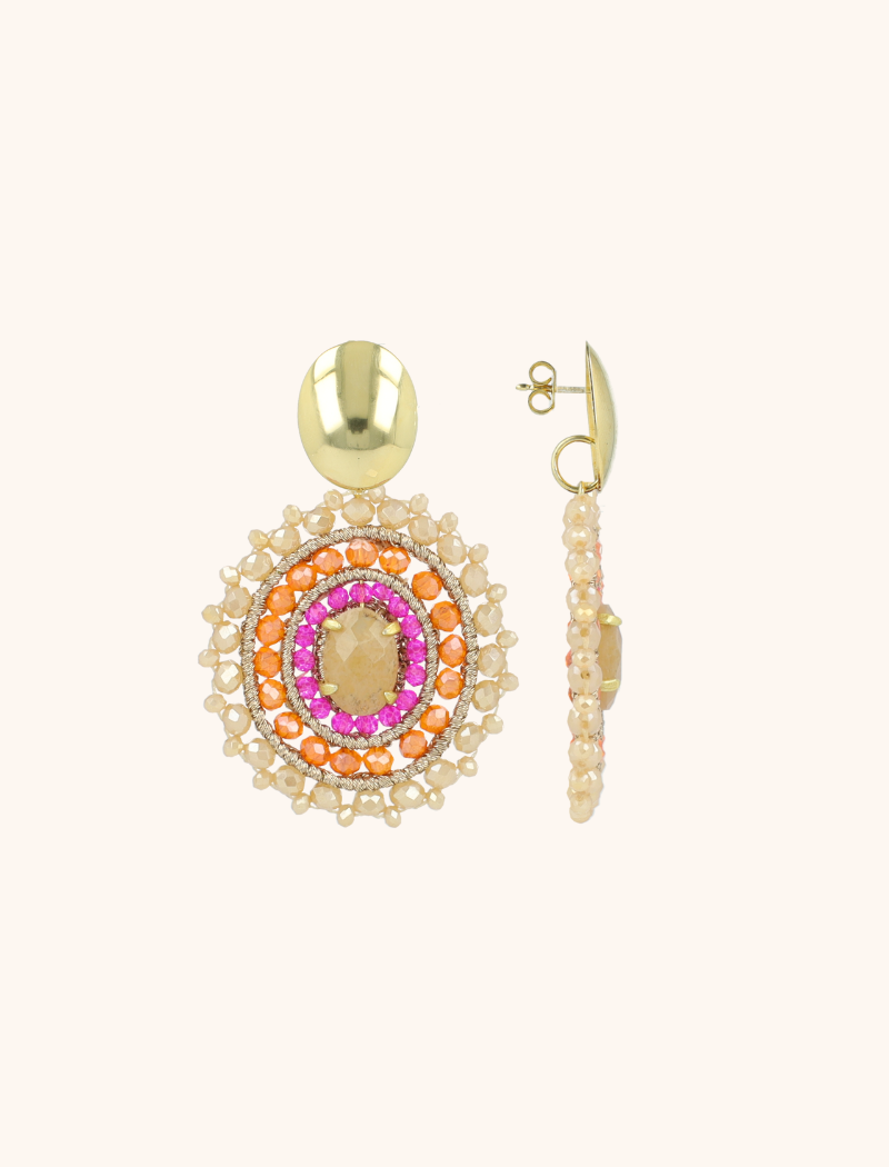 Fuchsia Tangerine Earrings Jamie Oval M With Stonelott-theme.productDescriptionPage.SEO.byTheBrand