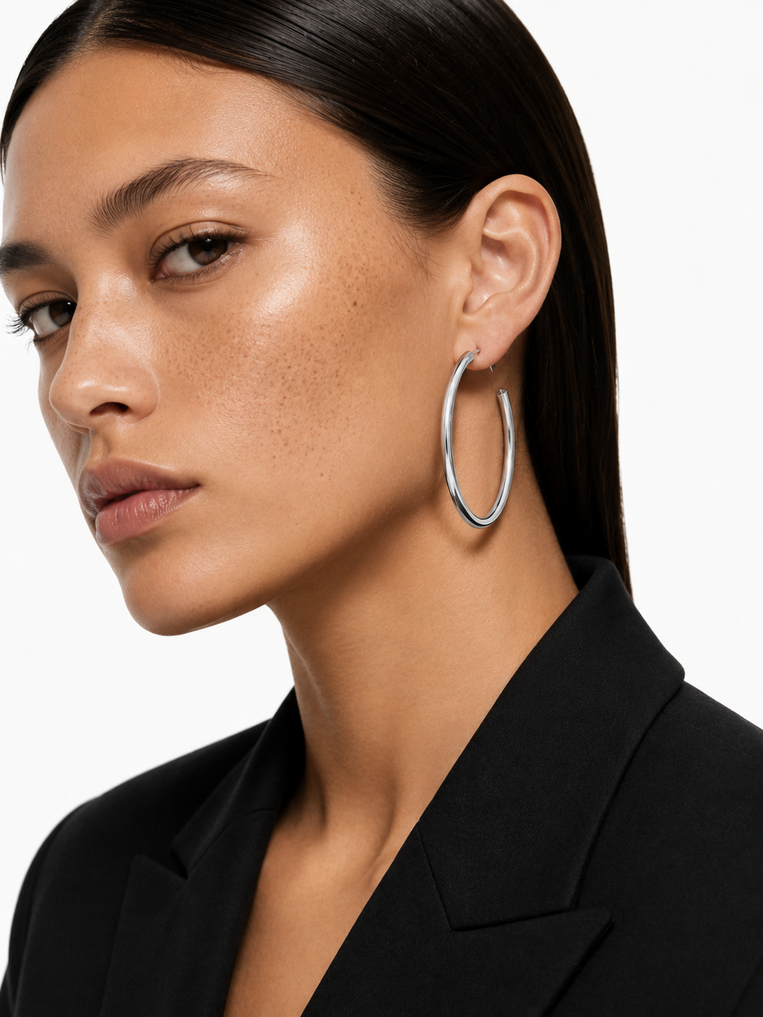 Brass - Silver Creole Round L